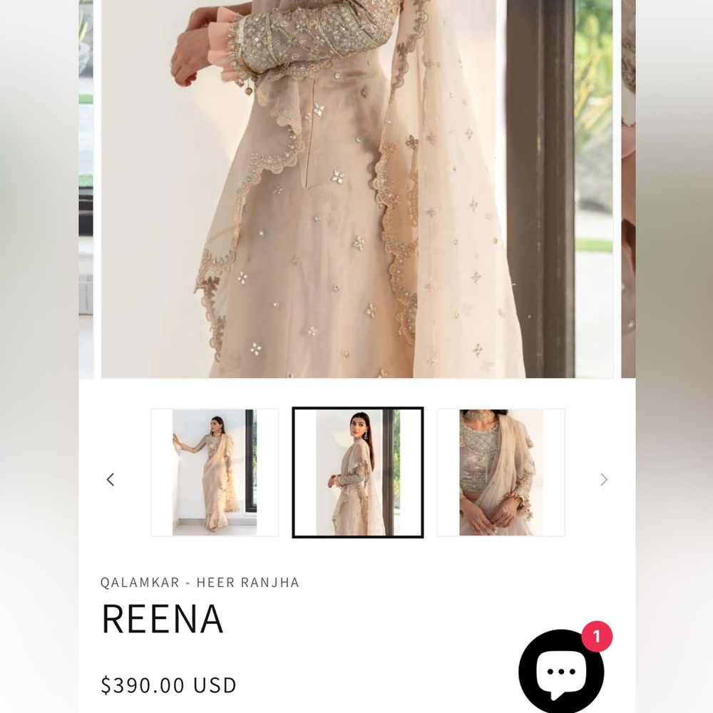 NWOT - House of Huda Saree by Heer Ranjha REENA - Picture 5 of 16